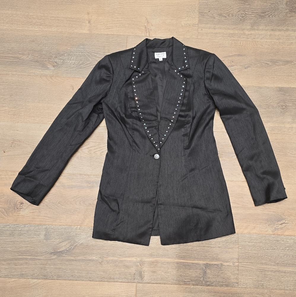 NWOT Hobby Horse Black Studded Women's Blazer & Pants suit